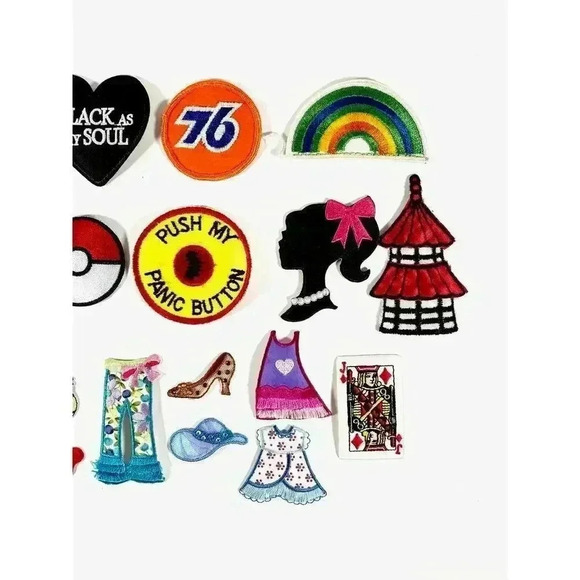 20 PC Assorted Sewing Applique Patches Iron on Sew On NEW Mixed - Picture 5 of 10